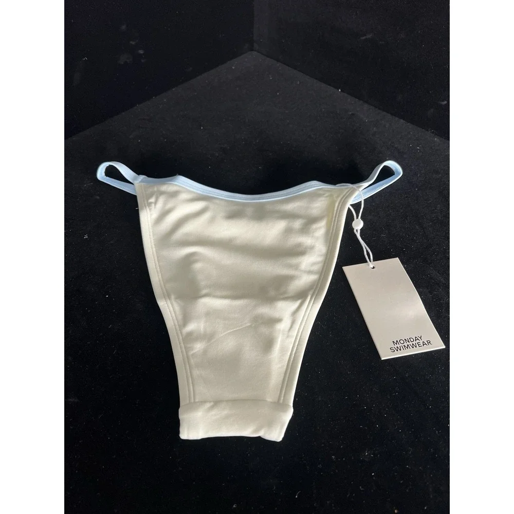 Monday Swimwear KAUAI BOTTOM - IVORY/SEA MIST- Size S ….. b22